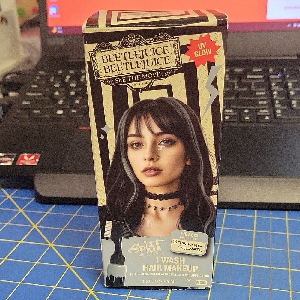 Splat Beetlejuice Striking Silver Hair Makeup 44ml New Sealed Box New
